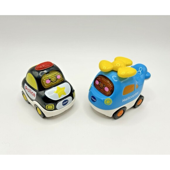 Vtech Go! Go! Smart Wheels Police Car & Helicopter Tested and Working Lot Of 2 - Picture 10 of 10